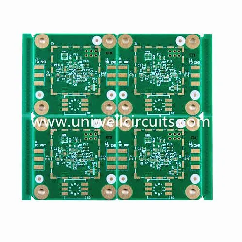 4 Πίνακας PCB Rogers Green Solder Mask